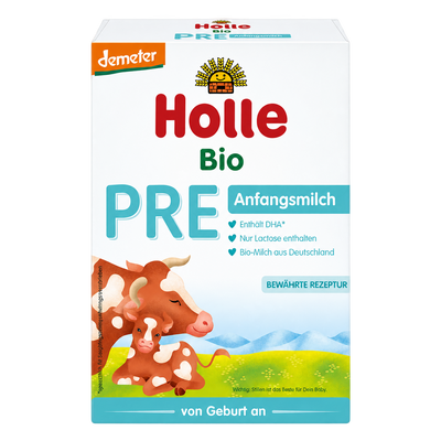 Holle Bio Stage PRE Organic Infant Formula front packaging