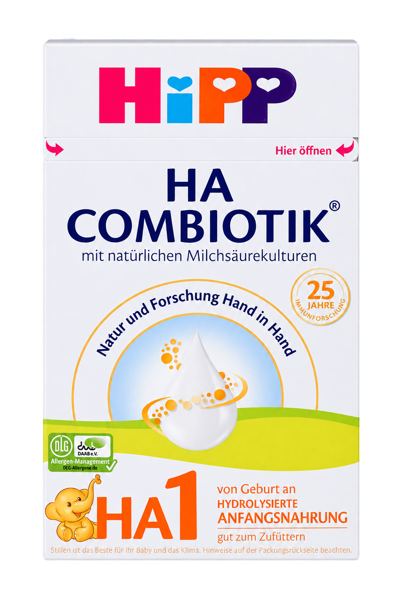 HiPP HA Combiotic Stage 1 Formula front packaging