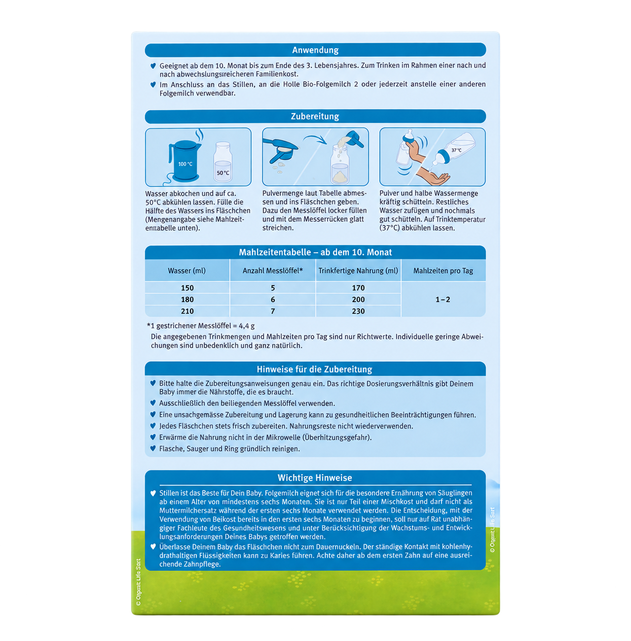 Holle Bio Stage 3 Organic Follow-On Formula packaging information view 2