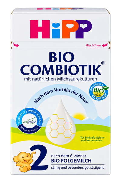 HiPP Combiotic Stage 2 Organic Follow-On Formula front packaging
