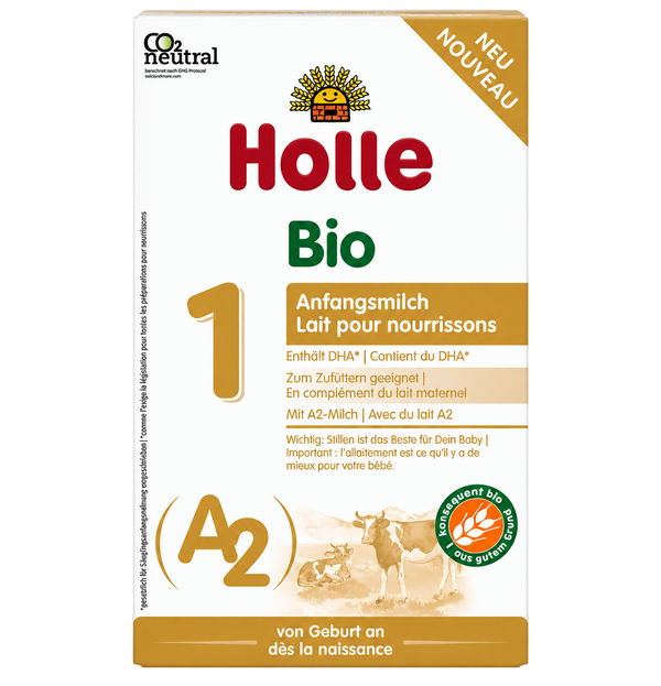 Holle A2 Stage 1 Organic Infant Formula front packaging