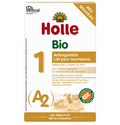 Holle A2 Stage 1 Organic Infant Formula front packaging