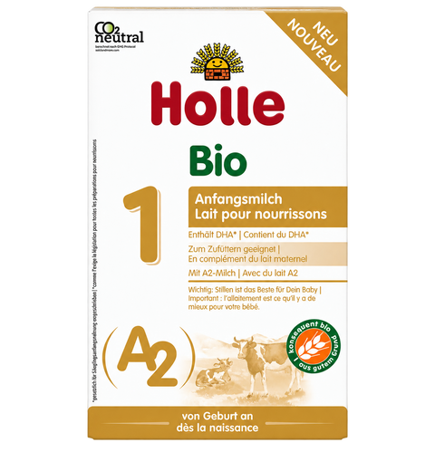 Holle A2 Stage 1 Organic Infant Formula front packaging