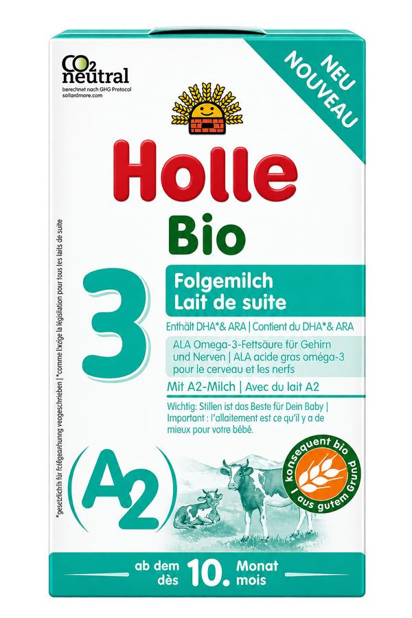 Holle A2 Stage 3 Organic Follow-On Formula front packaging