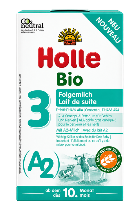 Holle A2 Stage 3 Organic Follow-On Formula front packaging
