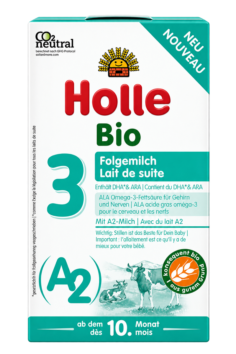 Holle A2 Stage 3 Organic Follow-On Formula front packaging